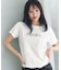 【接触冷感／UVケア】裾レースロゴTシャツ《洗濯機OK／S-3L》