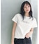 【接触冷感／UVケア】裾レースロゴTシャツ《洗濯機OK／S-3L》