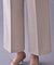 【防シワ】フェイクパール付きベルトハイウエストワイドパンツ《洗濯機OK》