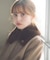 【植草美幸先生が指南する好印象スタイル】ビジュー付きフェイクファーカラー≪洗濯機OK≫