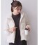 河田ダウンファー付きフードペプラムコート【洗濯機OK／静電気防止（裏地）／撥水／S-LL】