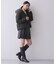 河田ダウンファー付きフードペプラムコート【洗濯機OK／静電気防止（裏地）／撥水／S-LL】