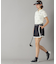 【新レーベル ADABAT NAVY】接触冷感 クールストレッチラップキュロット