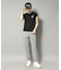 【新レーベル ADABAT NAVY】接触冷感 ハウンドトゥーススリムジョガー