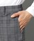 【新レーベル ADABAT NAVY】接触冷感 クールタッチグレンチェックプリントパンツ