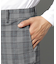 【新レーベル ADABAT NAVY】接触冷感 クールタッチグレンチェックプリントパンツ