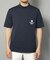 【新レーベル ADABAT NAVY】UVカット/吸水速乾 ポケット付モックネックT