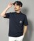【新レーベル ADABAT NAVY】UVカット/吸水速乾 ポケット付モックネックT