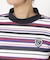 【新レーベル ADABAT NAVY】吸水速乾/接触冷感 マルチボーダーモックネックT