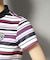 【新レーベル ADABAT NAVY】吸水速乾/接触冷感 マルチボーダーモックネックT