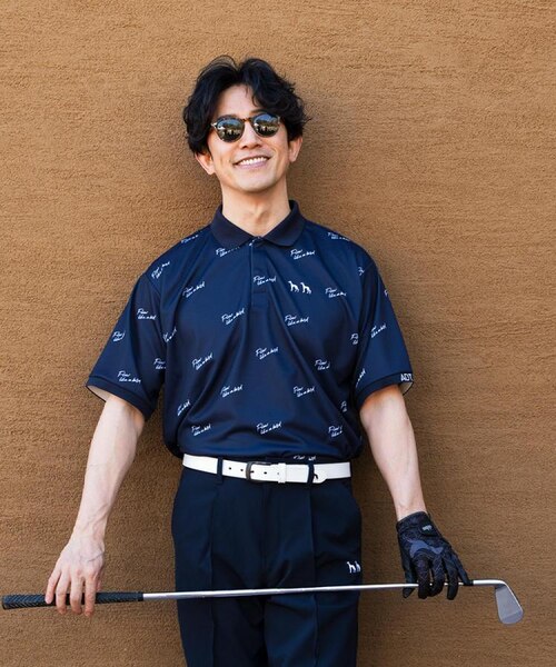 アダバット（adabat）/UVカット吸水速乾 櫻井貴史 adabatNAVYコラボバーディーポロシャツ UVカット/吸水速乾 櫻井貴史 adabatNAVYコラボバーディーポロシャツ