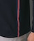 【新レーベル ADABAT NAVY】吸水速乾 サッカーストライプ長袖ポロシャツ