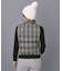 【ADABAT NAVY】【撥水】グレンチェック中綿ベスト