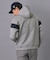 【新レーベル ADABAT NAVY】ブロッキングラインロゴフーディー