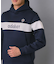 【新レーベル ADABAT NAVY】ブロッキングラインロゴフーディー