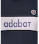 【新レーベル ADABAT NAVY】ブロッキングラインロゴフーディー