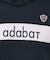 【ADABAT NAVY】ブロッキングラインロゴフーディー