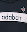 【ADABAT NAVY】ブロッキングラインロゴフーディー