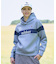 【ADABAT NAVY】ブロッキングラインロゴフーディー