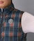【新レーベル ADABAT NAVY】撥水 タータンチェック中綿ベスト