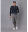 【新レーベル ADABAT NAVY】ハイブリットダウンクロステーパードパンツ