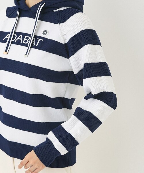 ボーダーニットパーカー｜アダバットの通販｜&mall（アンドモール