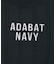 【ADABAT NAVY】ケーブルストライプ半袖モックニット