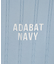 【ADABAT NAVY】ケーブルストライプクルーニット