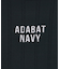 【ADABAT NAVY】ケーブルストライプクルーニット