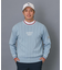 【ADABAT NAVY】ケーブルストライプクルーニット