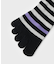 5本指ボーダーショートソックス