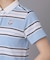【ADABAT NAVY】UVカット ランダムボーダー半袖ポロシャツ