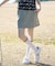 【ADABAT NAVY】UVカット ポンチAラインスカート