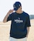 【ADABAT NAVY】接触冷感/抗菌防臭/消臭 アイスクリアコットン半袖ロゴT