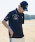 【ADABAT NAVY】カノコグラフィックロゴ半袖ポロシャツ