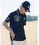 【ADABAT NAVY】カノコグラフィックロゴ半袖ポロシャツ