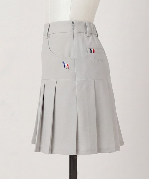 ADABAT NAVY】ダブルクロスプリーツスカート｜アダバットの通販｜&mall