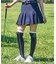 【ADABAT NAVY】接触冷感　ダブルクロスプリーツスカート