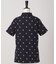 【ADABAT NAVY】モノグラムサッカー半袖ポロシャツ