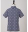 【ADABAT NAVY】モノグラムサッカー半袖ポロシャツ