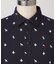 【ADABAT NAVY】モノグラムサッカー半袖ポロシャツ