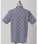 【ADABAT NAVY】モノグラムサッカー半袖ポロシャツ