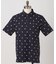 【ADABAT NAVY】モノグラムサッカー半袖ポロシャツ