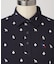 【ADABAT NAVY】モノグラムサッカー半袖ポロシャツ