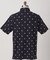 【ADABAT NAVY】モノグラムサッカー半袖ポロシャツ