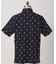 【ADABAT NAVY】モノグラムサッカー半袖ポロシャツ