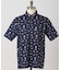 【ADABAT NAVY】シャダンモノグラムプリント半袖ポロシャツ