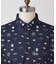 【ADABAT NAVY】シャダンモノグラムプリント半袖ポロシャツ