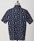 【ADABAT NAVY】シャダンモノグラムプリント半袖ポロシャツ