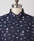 【ADABAT NAVY】シャダンモノグラムプリント半袖ポロシャツ
